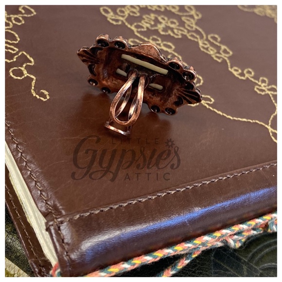 Howlite Natural Stone Adjustable Ring - Picture 7 of 8